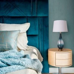 Tulip 28 in. Dark Green Ombre Indoor Table Lamp with Shade, Set of 2 by CARRO -Decor Therapy Shop dark green ombre carro table lamps t g28062a1 fa 1000