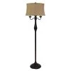 Abigail 63 in. Oil Rubbed Bronze Floor Lamp with Linen Shade by Decor Therapy -Decor Therapy Shop dark oil rubbed bronze decor therapy floor lamps pl3869 64 1000