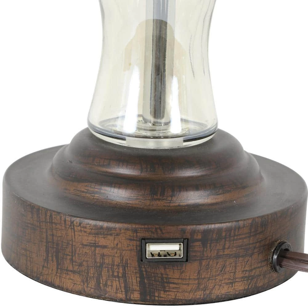 Brady 17.25 in. Bronze Table Lamps with USB Ports (Set of 2) by Decor Therapy 6 Brady 17.25 in. Bronze Table Lamps with USB Ports (Set of 2) by Decor Therapy - Image 4