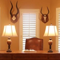 Mae 25 in. Bronze Table Lamp with Softback Shade by Decor Therapy -Decor Therapy Shop decor therapy lamp sets mp1627 31 1000