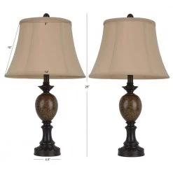 Mae 25 in. Bronze Table Lamp with Softback Shade by Decor Therapy -Decor Therapy Shop decor therapy lamp sets mp1627 76 1000