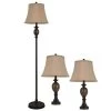 Mae 61 in. Bronze Floor and Table Lamp Set with Faux Silk Shade by Decor Therapy -Decor Therapy Shop decor therapy lamp sets mp1628 64 1000