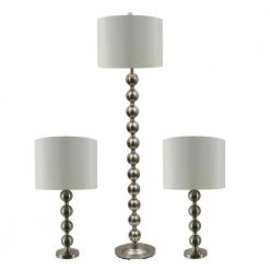Ettie 28.5 in. - 58.5 in. Steel Stacked Ball Lamp Set (3-Pack) by Decor Therapy