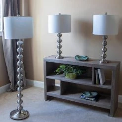 Ettie 28.5 in. - 58.5 in. Steel Stacked Ball Lamp Set (3-Pack) by Decor Therapy -Decor Therapy Shop decor therapy lamp sets mp1639 fa 1000