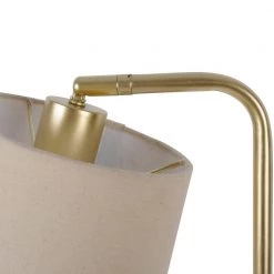 56 in. Gold Metal Downbridge Floor Lamp with Black Resin Star Base by Decor Therapy -Decor Therapy Shop gold black decor therapy floor lamps pl4548 1f 1000