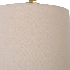 56 in. Gold Metal Downbridge Floor Lamp with Black Resin Star Base by Decor Therapy -Decor Therapy Shop gold black decor therapy floor lamps pl4548 4f 1000