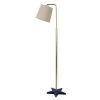 56 in. Gold Metal Downbridge Floor Lamp with Black Resin Star Base by Decor Therapy -Decor Therapy Shop gold black decor therapy floor lamps pl4548 64 1000