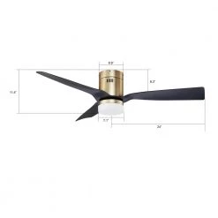 Striver 48 in. Dimmable LED Indoor/Outdoor Gold Smart Ceiling Fan with Light and Remote, Works with Alexa/Google Home by CARRO 14 Striver 48 in. Dimmable LED Indoor/Outdoor Gold Smart Ceiling Fan with Light and Remote, Works with Alexa/Google Home by CARRO -Decor Therapy Shop gold carro ceiling fans with lights hs483p l12 g2 1 fm 40 1000
