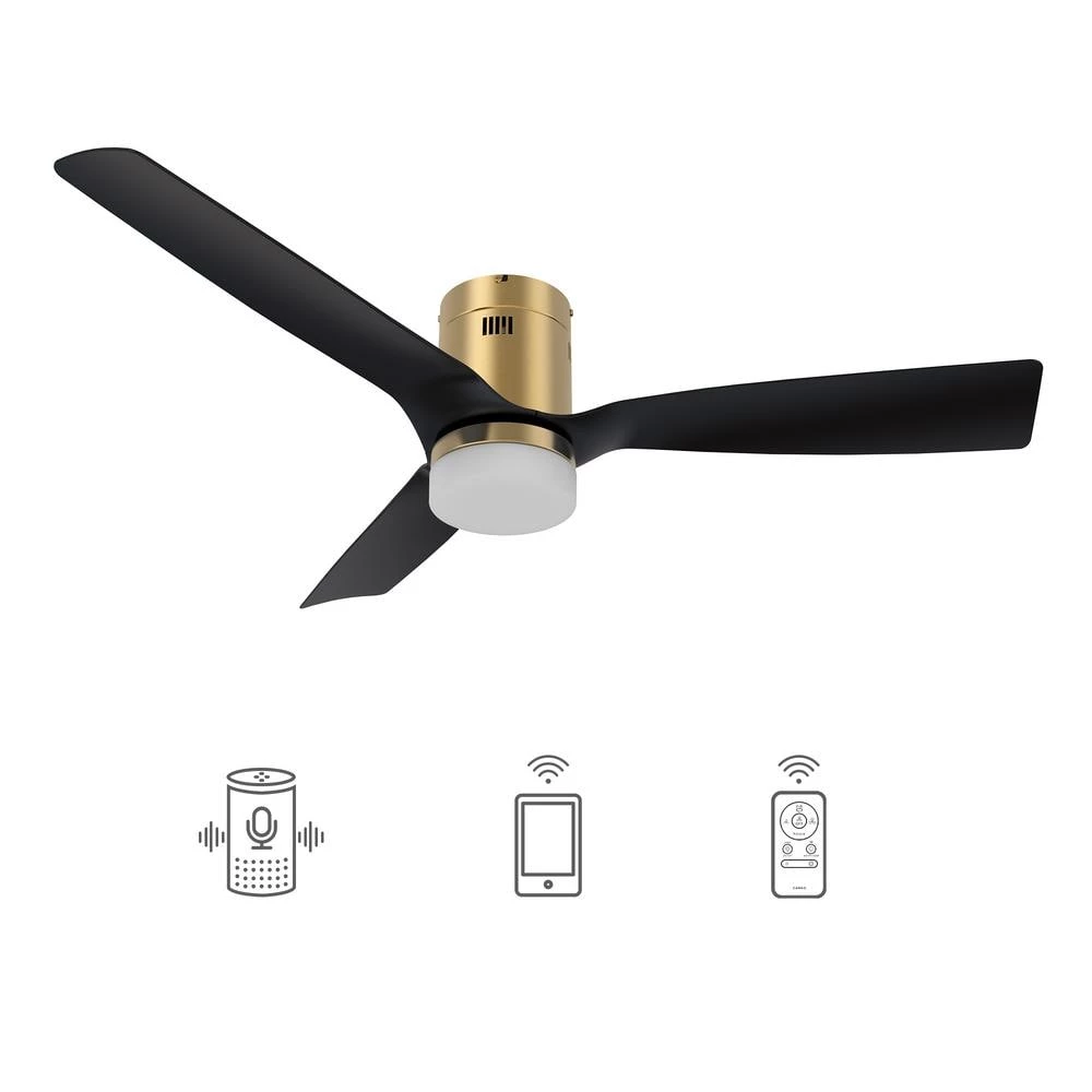Striver 48 in. Dimmable LED Indoor/Outdoor Gold Smart Ceiling Fan with Light and Remote, Works with Alexa/Google Home by CARRO 3 Striver 48 in. Dimmable LED Indoor/Outdoor Gold Smart Ceiling Fan with Light and Remote, Works with Alexa/Google Home by CARRO