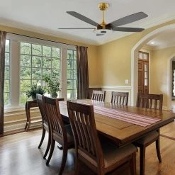 Hardley 56 in. Dimmable LED Indoor/Outdoor Gold Smart Ceiling Fan with Light and Remote, Works with Alexa/Google Home by CARRO -Decor Therapy Shop gold carro ceiling fans with lights s565h l13 g2 1 31 1000