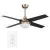 Nova 48 in. Integrated LED Indoor Gold Smart Ceiling Fan with Light Kit and Wall Control, Works with Alexa/Google Home by CARRO -Decor Therapy Shop gold carro ceiling fans with lights wgs 484c l11 g2 1 64 1000