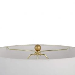 58 in. Stratton Gold and White Lamp with Nesting Table by Decor Therapy -Decor Therapy Shop gold decor therapy floor lamps mp1274 44 1000