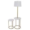 58 in. Stratton Gold and White Lamp with Nesting Table by Decor Therapy -Decor Therapy Shop gold decor therapy floor lamps mp1274 64 1000