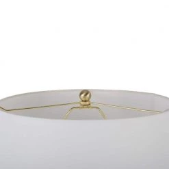 Becca 68 in. Gold Metal Floor Lamp with Blue Chinoiserie Font by Decor Therapy -Decor Therapy Shop gold decor therapy floor lamps pl4571 1f 1000