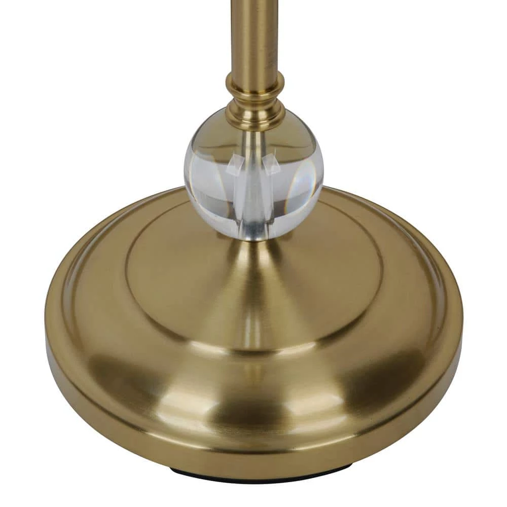 Cassius 60 in. Gold Metal Floor Lamp with Crystal Font by Decor Therapy 4 Cassius 60 in. Gold Metal Floor Lamp with Crystal Font by Decor Therapy - Image 2