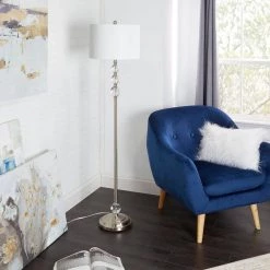 Cassius 60 in. Gold Metal Floor Lamp with Crystal Font by Decor Therapy 15 Cassius 60 in. Gold Metal Floor Lamp with Crystal Font by Decor Therapy -Decor Therapy Shop gold decor therapy floor lamps pl4573 31 1000