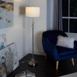 Cassius 60 in. Gold Metal Floor Lamp with Crystal Font by Decor Therapy 14 Cassius 60 in. Gold Metal Floor Lamp with Crystal Font by Decor Therapy -Decor Therapy Shop gold decor therapy floor lamps pl4573 44 1000