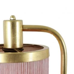 Framboise 26.5 Gold Table Lamp with Fringe Lamp Shade by Decor Therapy -Decor Therapy Shop gold decor therapy table lamps tl20335 66 1000