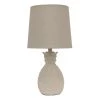 Pineapple 13.5 in. WhiteTable Lamp with Linen Shade by Decor Therapy