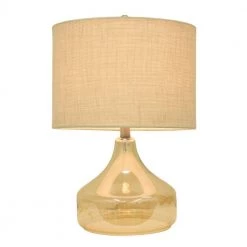 Luster 22 in. Gold Table Lamp with Linen Shade by Decor Therapy 8 Luster 22 in. Gold Table Lamp with Linen Shade by Decor Therapy -Decor Therapy Shop luster decor therapy table lamps tl13277 4f 1000
