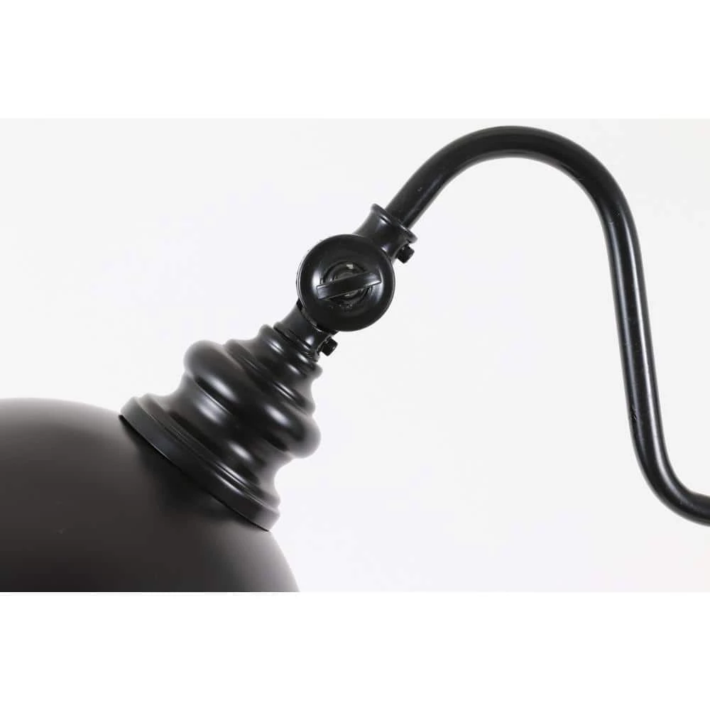 Chloe 56 in. Matte Black Indoor Pharmacy Floor Lamp with Black Shade by Decor Therapy 8 Chloe 56 in. Matte Black Indoor Pharmacy Floor Lamp with Black Shade by Decor Therapy - Image 6