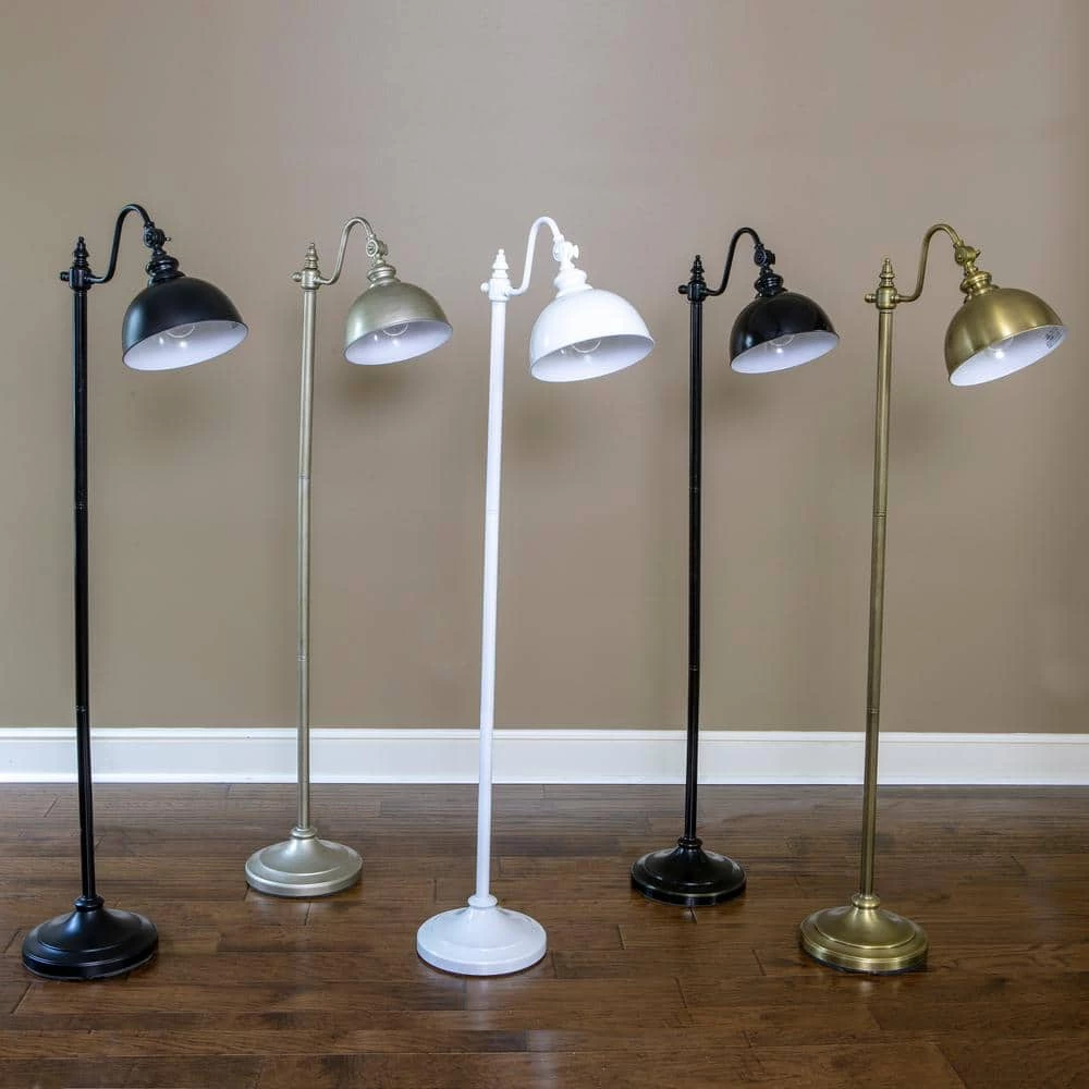 Chloe 56 in. Matte Black Indoor Pharmacy Floor Lamp with Black Shade by Decor Therapy 12 Chloe 56 in. Matte Black Indoor Pharmacy Floor Lamp with Black Shade by Decor Therapy - Image 10