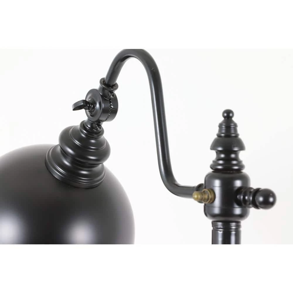 Chloe 56 in. Matte Black Indoor Pharmacy Floor Lamp with Black Shade by Decor Therapy 9 Chloe 56 in. Matte Black Indoor Pharmacy Floor Lamp with Black Shade by Decor Therapy - Image 7