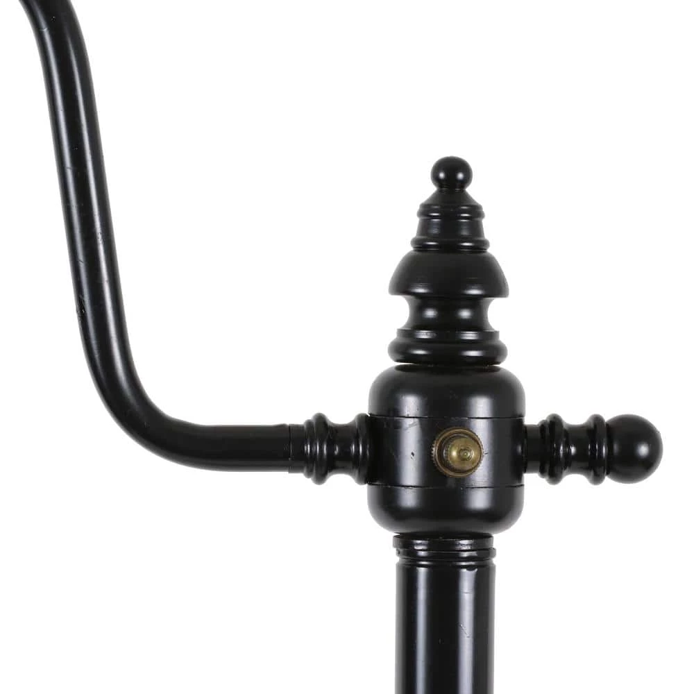 Chloe 56 in. Matte Black Indoor Pharmacy Floor Lamp with Black Shade by Decor Therapy 7 Chloe 56 in. Matte Black Indoor Pharmacy Floor Lamp with Black Shade by Decor Therapy - Image 5