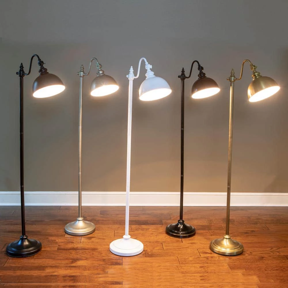 Chloe 56 in. Matte Black Indoor Pharmacy Floor Lamp with Black Shade by Decor Therapy 11 Chloe 56 in. Matte Black Indoor Pharmacy Floor Lamp with Black Shade by Decor Therapy - Image 9