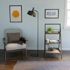 Reynold 63 in. Matte Black Pharmacy Floor Lamp with Metal Shade by Decor Therapy -Decor Therapy Shop matte black decor therapy floor lamps pl4562 31 1000