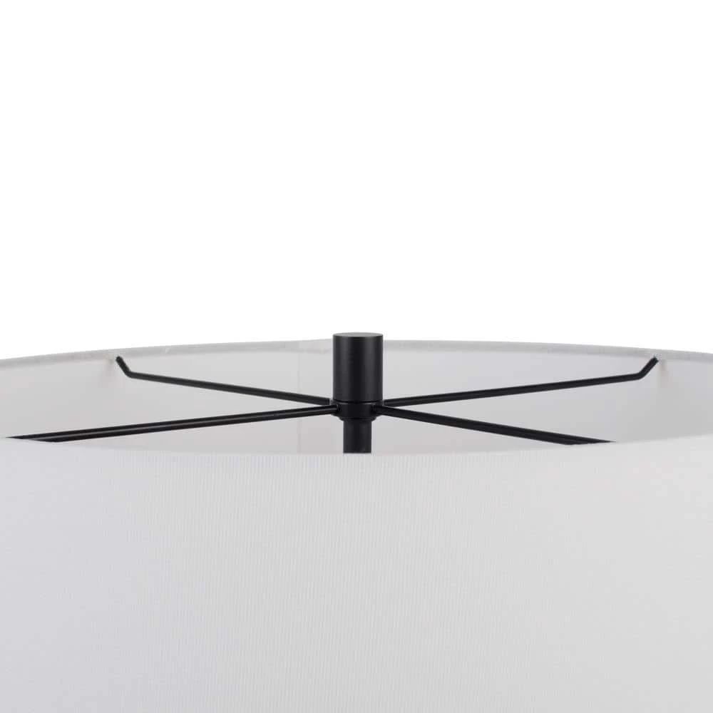 Ferina 61.5 in. Matte Black Metal Floor Lamp with Twin Pull Chain by Decor Therapy 7 Ferina 61.5 in. Matte Black Metal Floor Lamp with Twin Pull Chain by Decor Therapy - Image 5