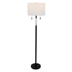 Ferina 61.5 in. Matte Black Metal Floor Lamp with Twin Pull Chain by Decor Therapy 11 Ferina 61.5 in. Matte Black Metal Floor Lamp with Twin Pull Chain by Decor Therapy -Decor Therapy Shop matte black decor therapy floor lamps pl4577 c3 1000