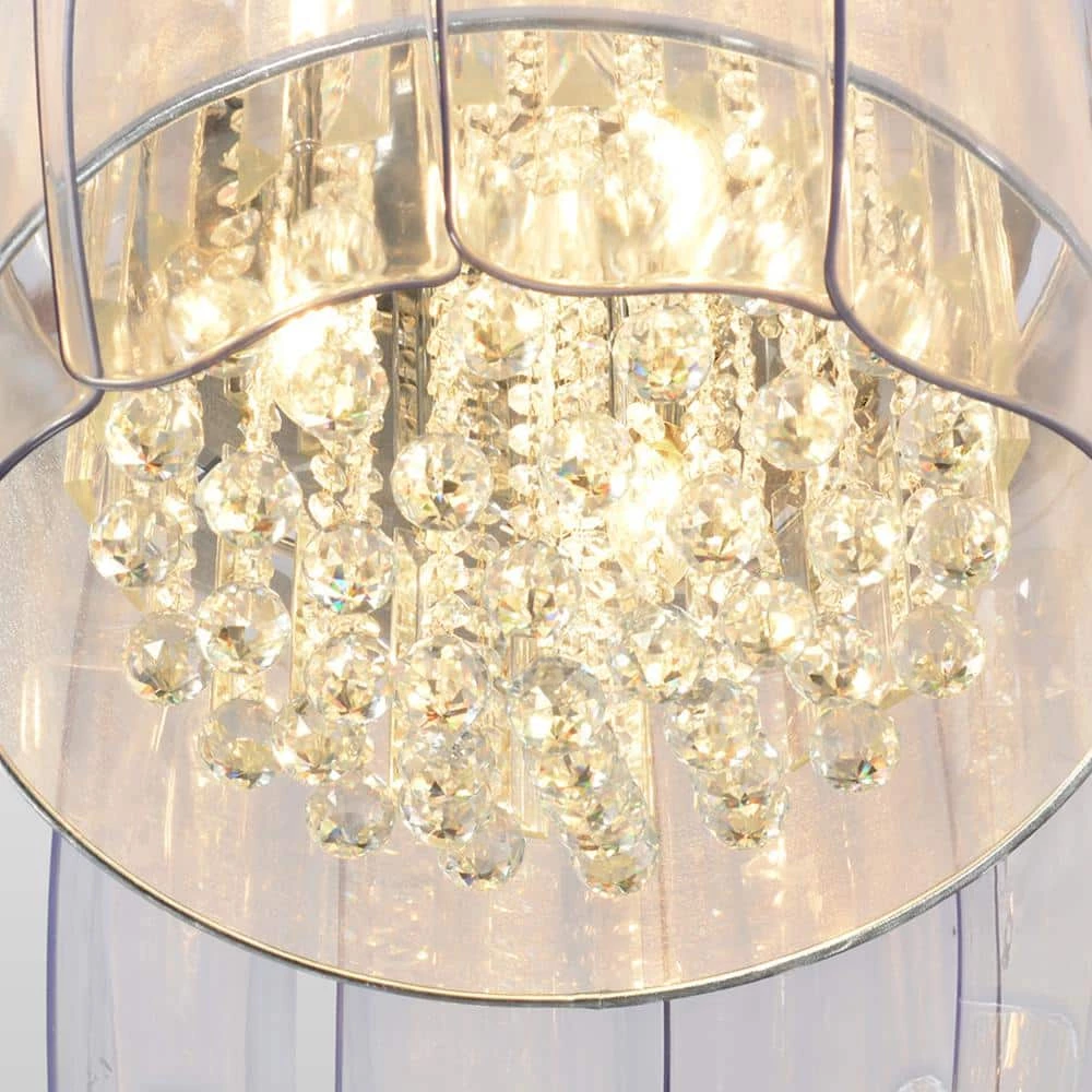 Flora 50 in. Indoor Nickel Crystal Chandelier Retractable Smart Ceiling Fan with Light Remote Included Works with Alexa by CARRO 6 Flora 50 in. Indoor Nickel Crystal Chandelier Retractable Smart Ceiling Fan with Light Remote Included Works with Alexa by CARRO - Image 4