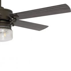 Alexandria 52 in. Oil Rubbed Bronze Smart Ceiling Fan with Light Kit and Wall Control, Works with Alexa/Google Home by CARRO -Decor Therapy Shop oil rubbed bronze carro ceiling fans with lights hwgs 525h l11 ag 1 44 1000