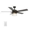 Alexandria 52 in. Oil Rubbed Bronze Smart Ceiling Fan with Light Kit and Wall Control, Works with Alexa/Google Home by CARRO 1 Alexandria 52 in. Oil Rubbed Bronze Smart Ceiling Fan with Light Kit and Wall Control, Works with Alexa/Google Home by CARRO -Decor Therapy Shop oil rubbed bronze carro ceiling fans with lights hwgs 525h l11 ag 1 64 1000