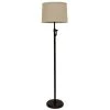 Simple Adjust 64.5 in. Oil Rubbed Bronze Floor Lamp with Linen Shade by Decor Therapy -Decor Therapy Shop oil rubbed bronze decor therapy floor lamps pl1779 64 1000
