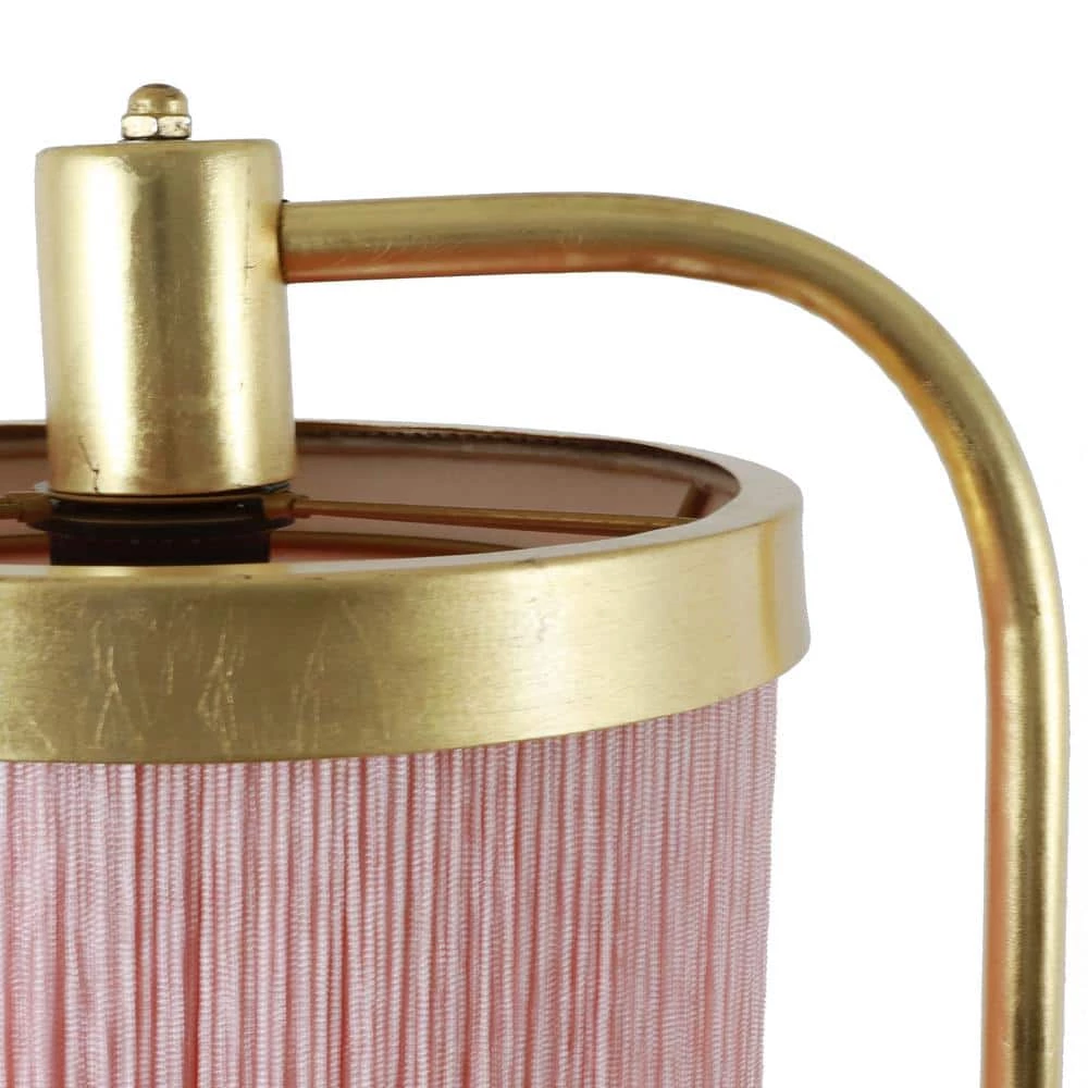 Framboise 59.75 in. Gold Floor Lamp with Fringe Lamp Shade by Decor Therapy 11 Framboise 59.75 in. Gold Floor Lamp with Fringe Lamp Shade by Decor Therapy - Image 9