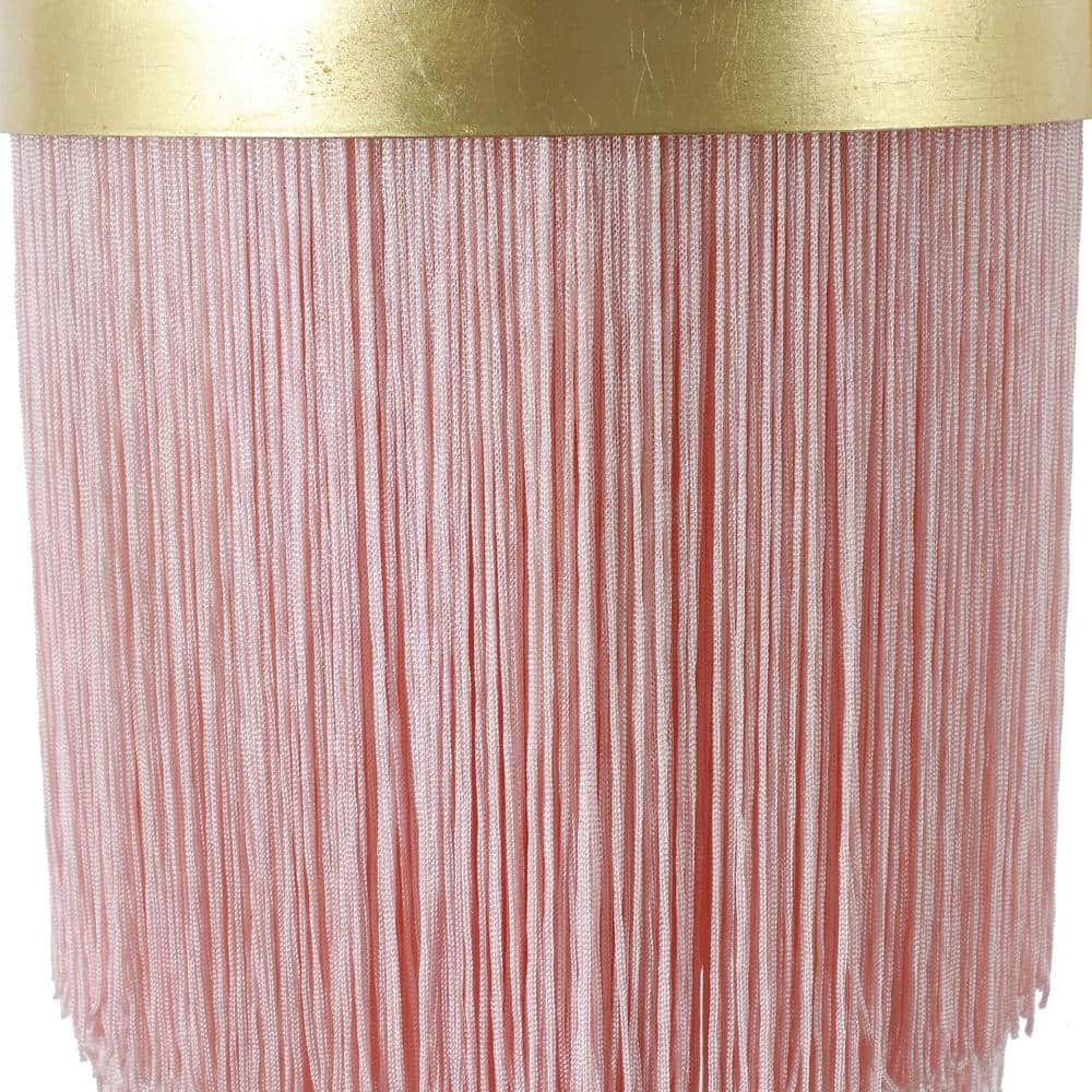 Framboise 59.75 in. Gold Floor Lamp with Fringe Lamp Shade by Decor Therapy 10 Framboise 59.75 in. Gold Floor Lamp with Fringe Lamp Shade by Decor Therapy - Image 8