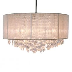 Serra 1-Light Polished Nickel Champagne String Beaded Pendant by Decor Therapy 16 Serra 1-Light Polished Nickel Champagne String Beaded Pendant by Decor Therapy -Decor Therapy Shop polished nickel and champagne decor therapy chandeliers ch2037 1f 1000