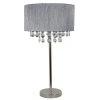 27 in. Polished Nickel Grey String Table Lamp by Decor Therapy