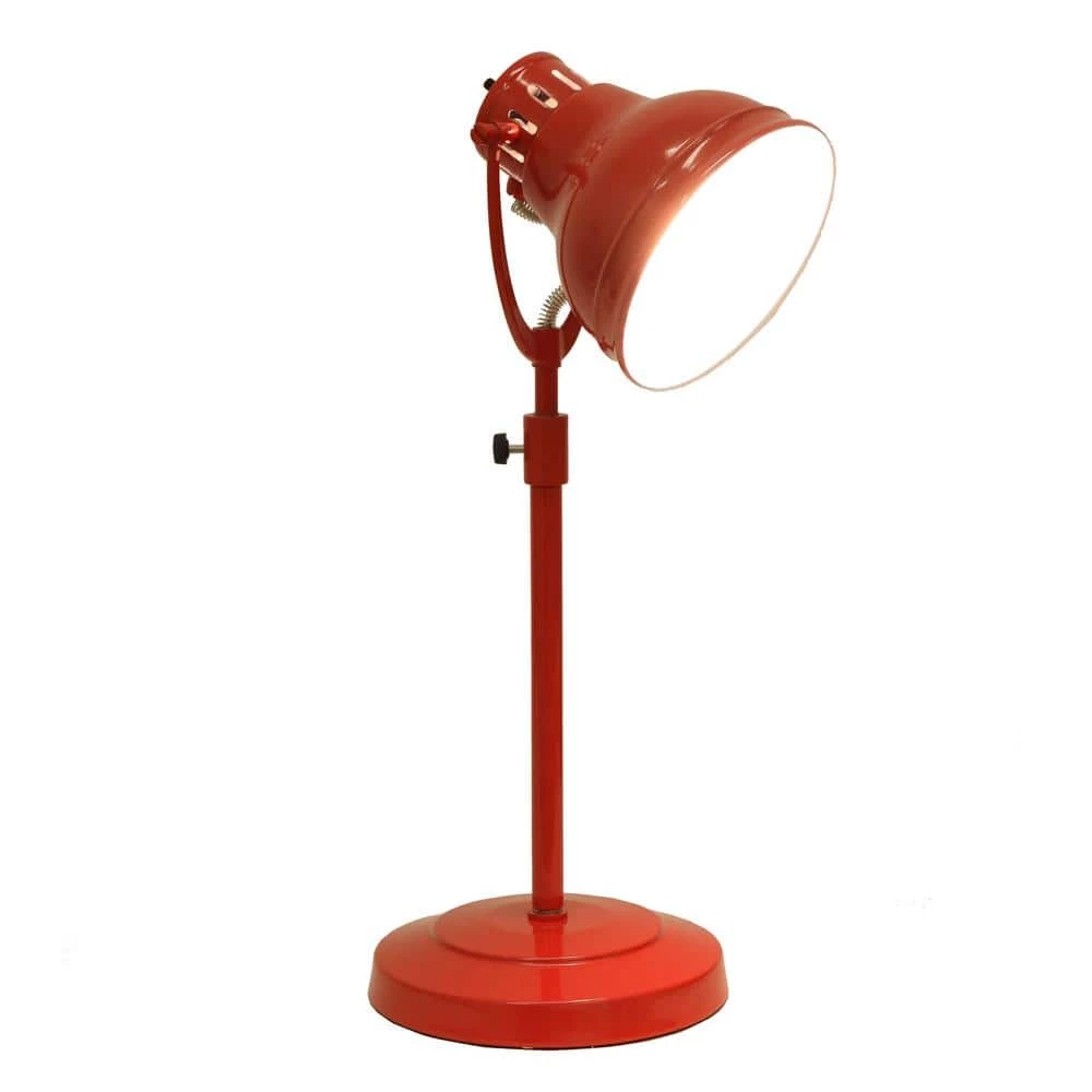 Desk Task 21 in. Red Table Lamp with Metal Shade by Decor Therapy 4 Desk Task 21 in. Red Table Lamp with Metal Shade by Decor Therapy - Image 2