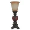 Carved 16 in. Red Table Lamp with Glass Shade by Decor Therapy -Decor Therapy Shop red decor therapy table lamps tl7916 64 1000