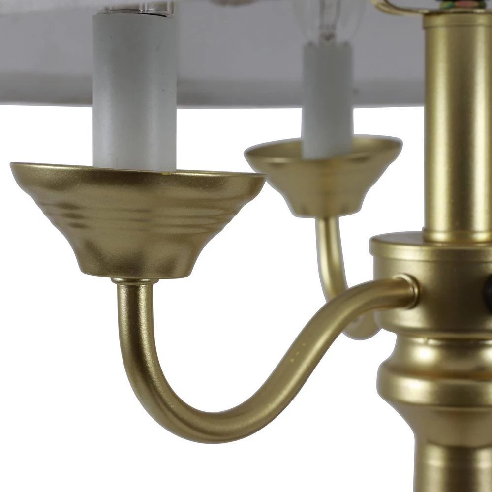 Abigail 63 in. Satin Brass 6-Way Floor Lamp with Shade by Decor Therapy 9 Abigail 63 in. Satin Brass 6-Way Floor Lamp with Shade by Decor Therapy - Image 7