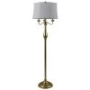 Abigail 63 in. Satin Brass 6-Way Floor Lamp with Shade by Decor Therapy -Decor Therapy Shop satin brass decor therapy floor lamps pl4425 64 1000