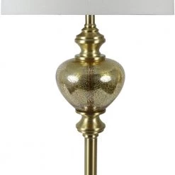 Redmond 63 in. Satin Brass 3-Way Floor Lamp with Shade by Decor Therapy -Decor Therapy Shop satin brass decor therapy floor lamps pl4429 1f 1000