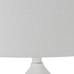 Crossmill 61.25 in. White Baluster Floor Lamp with White Linen Drum Shade by Decor Therapy -Decor Therapy Shop satin white finish decor therapy floor lamps pl4378 4f 1000