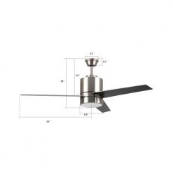 Ranger 52 in. Integrated LED Indoor Silver Smart Ceiling Fan with Light Kit and Wall Control, Works w/Alexa/Google Home by CARRO 14 Ranger 52 in. Integrated LED Indoor Silver Smart Ceiling Fan with Light Kit and Wall Control, Works w/Alexa/Google Home by CARRO -Decor Therapy Shop silver carro ceiling fans with lights wgs 523a l11 s4 1 40 1000