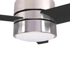 Ranger 52 in. Integrated LED Indoor Silver Smart Ceiling Fan with Light Kit and Wall Control, Works w/Alexa/Google Home by CARRO -Decor Therapy Shop silver carro ceiling fans with lights wgs 523b l11 s2 1 1f 1000