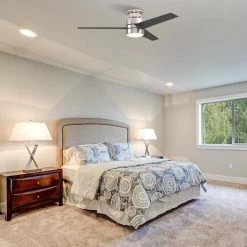 Ranger 52 in. Integrated LED Indoor Silver Smart Ceiling Fan with Light Kit and Wall Control, Works w/Alexa/Google Home by CARRO -Decor Therapy Shop silver carro ceiling fans with lights wgs 523b l11 s2 1 31 1000