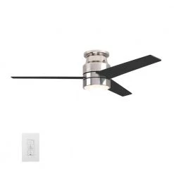 Ranger 52 in. Integrated LED Indoor Silver Smart Ceiling Fan with Light Kit and Wall Control, Works w/Alexa/Google Home by CARRO